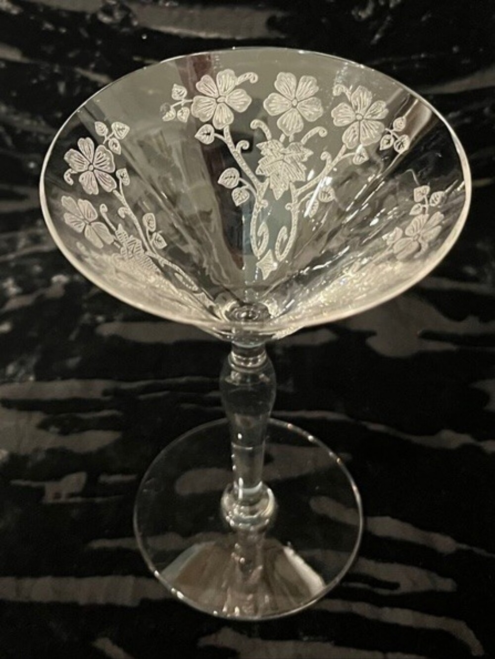Morgantown Baden Crystal Etched Liquor Cocktail Vintage Art Deco Depression Era - Picture 3 of 8